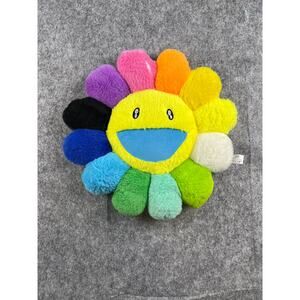 Takashi Murakami pillow rainbow yellow face smile 40cm MUST HAVE!